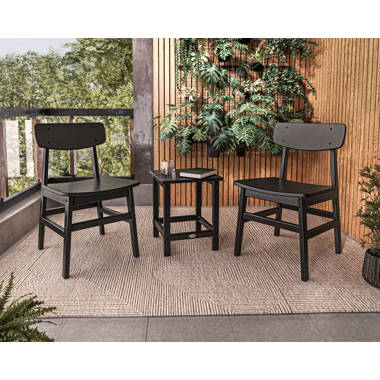 Black timber online chairs